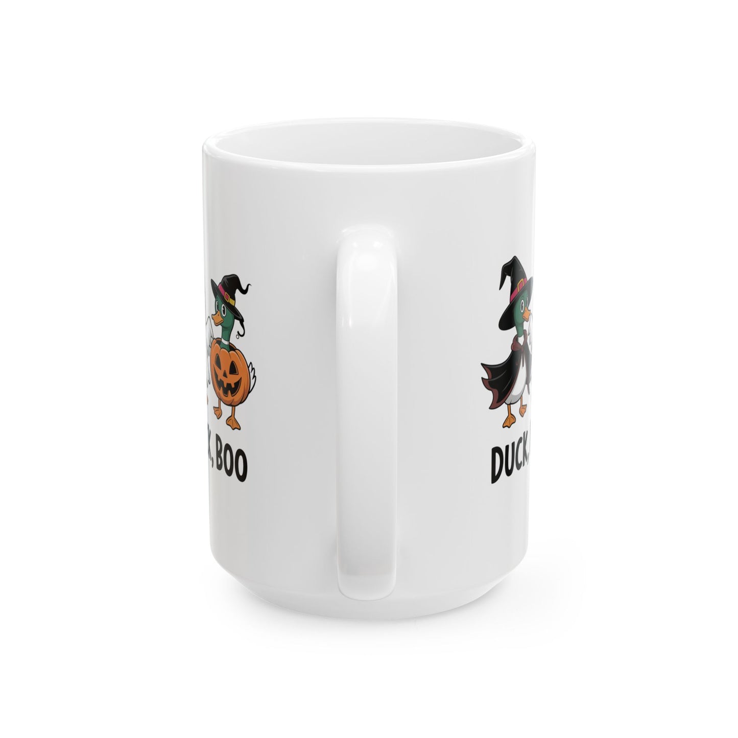 Duck Duck Boo Mug β Funny Halloween Coffee Mug β Cute Duck Ghost Pumpkin Cup β Spooky Fall Gift for Coffee Lovers β 11oz / 15oz Ceramic Mug
